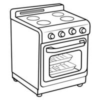 minimalista forno schema icona per cucina apparecchio disegni. vettore