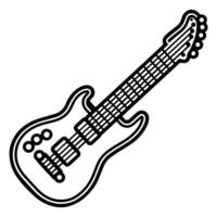schema icona di un elettrico chitarra per a tema musicale disegni. vettore