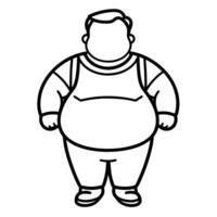 semplice sovrappeso corpo schema icona per relativi alla salute progetti. vettore