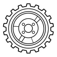 meccanico rocchetto icona. preciso schema illustrazione. vettore