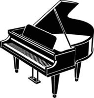 pianoforte silhouette illustrazione design vettore