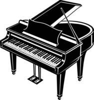 pianoforte silhouette illustrazione design vettore