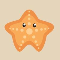 stella marina con dettagliato illustrazione di leggero e ombra vettore