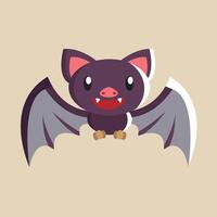 pipistrello con dettagliato illustrazione di leggero e ombra vettore