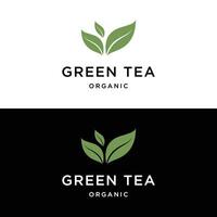premio qualità biologico tè foglia logo design. logo per attività commerciale, distintivo, a base di erbe, e bar. vettore