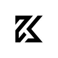 lettera zs o sz rettangolo forma logo vettore