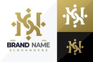 d'oro lettera ns o sn monogramma logo design simbolo icona illustrazione vettore