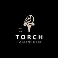 torcia logo grafico, Olimpiadi fiamma moderno design elemento semplice minimalista modello vettore