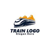 treno logo modello design illustrazione vettore