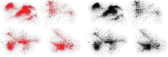 afflitto nero e rosso colore schizzare inchiostro bandiera sfondo impostato vettore