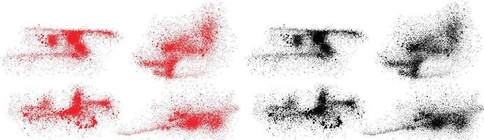 pennellata nero e rosso colore sangue sfondo impostato vettore