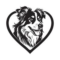 cane cavaliere re charles spaniel Immagine logo design isolato su bianca vettore