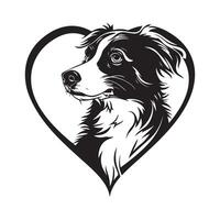 cane cavaliere re charles spaniel Immagine logo design isolato su bianca vettore