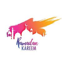 Ramadan kareem design con colorato dipingere spruzzo vettore