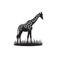 giraffa silhouette design. giraffa logo, giraffa illustrazione. vettore