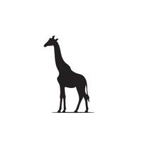 giraffa silhouette design. giraffa logo, giraffa illustrazione. vettore