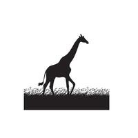 giraffa silhouette design. giraffa logo, giraffa illustrazione. vettore