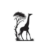 giraffa silhouette design. giraffa logo, giraffa illustrazione. vettore