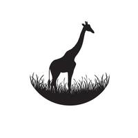 giraffa silhouette design. giraffa logo, giraffa illustrazione. vettore