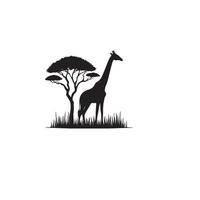 giraffa silhouette design. giraffa logo, giraffa illustrazione. vettore