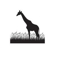 giraffa silhouette design. giraffa logo, giraffa illustrazione. vettore