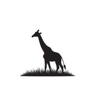 giraffa silhouette design. giraffa logo, giraffa illustrazione. vettore