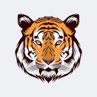 tigre viso , tigre testa illustrazione portafortuna design vettore