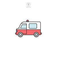 ambulanza icona. medico o assistenza sanitaria tema simbolo illustrazione isolato su bianca sfondo vettore