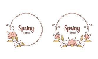 primavera tempo scarabocchio floreale montatura con fresco fiore Vintage ▾ concetto vettore
