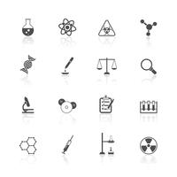 Set di icone di chimica vettore