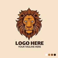 Vintage ▾ Leone logo dettagliato illustrazione. prefetto per il branding e identità. vettore