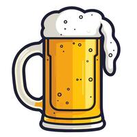 raffigurazione di un' classico birra icona, Perfetto per fabbrica di birra loghi o bevanda menu. vettore