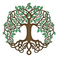 albero di vita le foglie illustrazione simbolo vettore