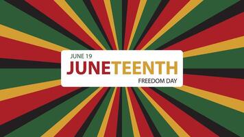 juneteenth sfondo progettazione, giugno la libertà giorno astratto sfondo, striscione, manifesto, saluto carta. vettore