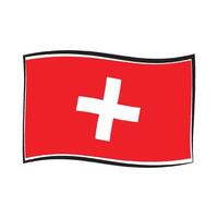svizzero bandiera icona vettore