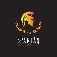 il potente spartano guerriero logo design scatenando gioco brividi per un' leggendario virtuale odissea vettore