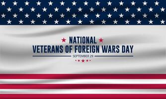 nazionale veterani di straniero guerre giorno sfondo illustrazione vettore