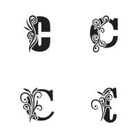 lettera c logo modello icona vettoriale design