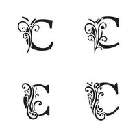 lettera c logo modello icona vettoriale design