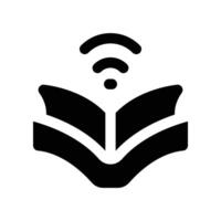 elettronico libro icona. glifo icona per il tuo sito web, mobile, presentazione, e logo design. vettore
