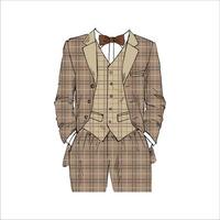 illustrazione vettoriale di un abito da uomo, adatto per icone o per l'abbigliamento e le aziende di moda