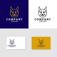 lince cerchio linea logo design vettore