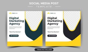 modello di post sui social media di marketing digitale aziendale vettore