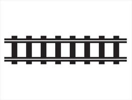 Ferrovia traccia silhouette su bianca sfondo vettore