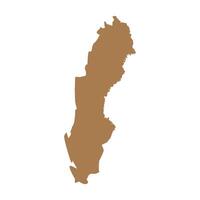 vettori illustrazione icona carta geografica nazione Svezia simbolo design