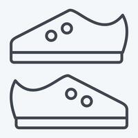 icona stivali. relazionato per Rugby simbolo. linea stile. semplice design illustrazione vettore