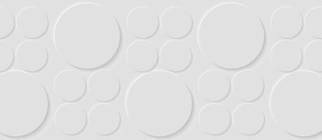 moderno astratto bianca cerchio forma sfondo. elegante geometrico forma modello con leggero ombra. completo da uomo per sfondo, coperchio, manifesto, striscione, opuscolo, presentazione, sito web vettore