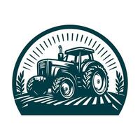 trattore logo design modello. silhouette di un' trattore illustrazione vettore