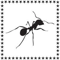 formica silhouette, mano disegnato formica silhouette illustrazione vettore