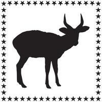 antilope silhouette, mano disegnato antilope silhouette illustrazione vettore